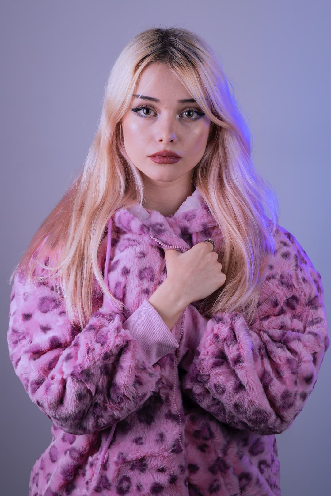 Picture of the Purple Fur Jacket